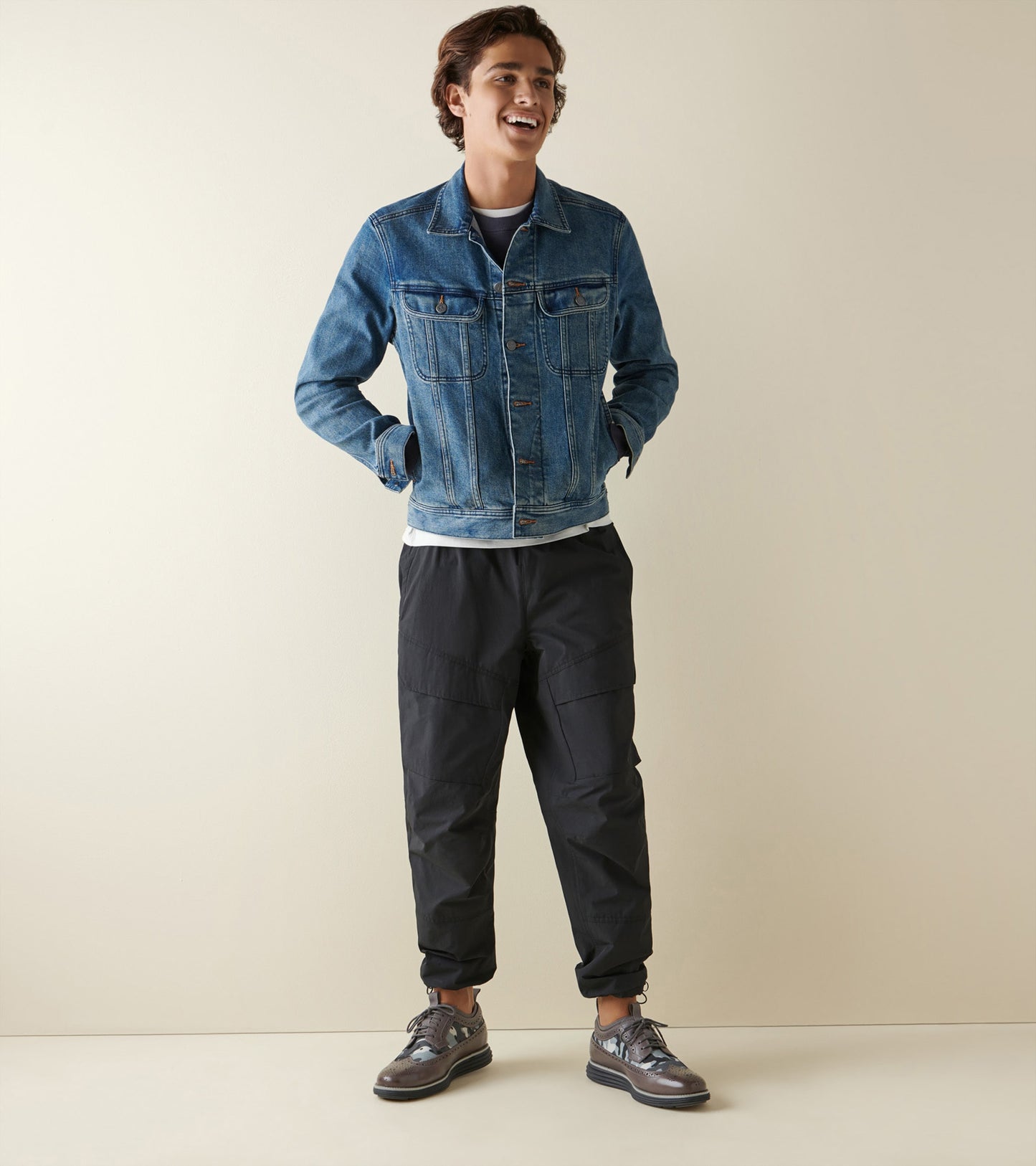 C36523:GREY CAMO/PAVEMENT LEATHER/BLACK
