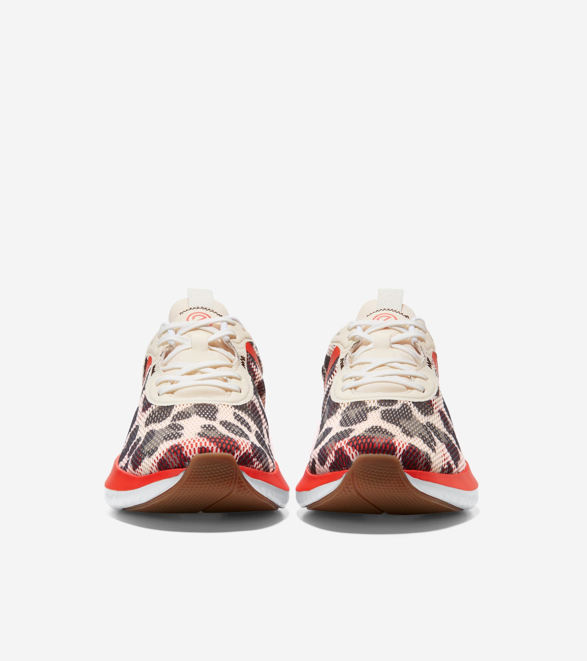 W23518:LEOPARD SUBLIMATRED MESH/ SHORTBREAD HEEL/ CHERRY TOMATO FB/ WHT MIDSOLE