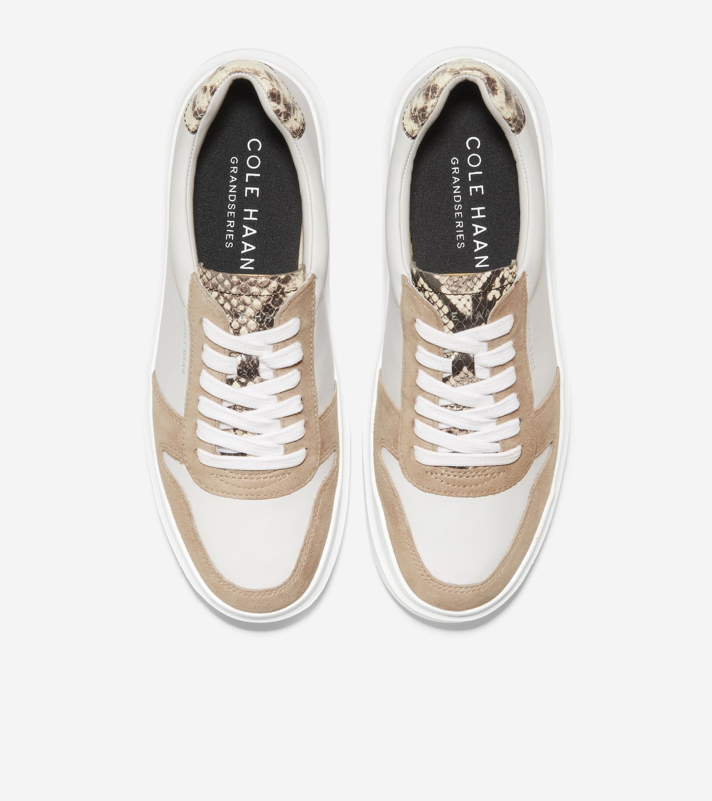 W25324:WHT LTH QTR & VAMP/ CH MORTAR SUEDE MUDGUARD/ SOHO SNAKE TAB & HEEL/ BLK FB/ WHT