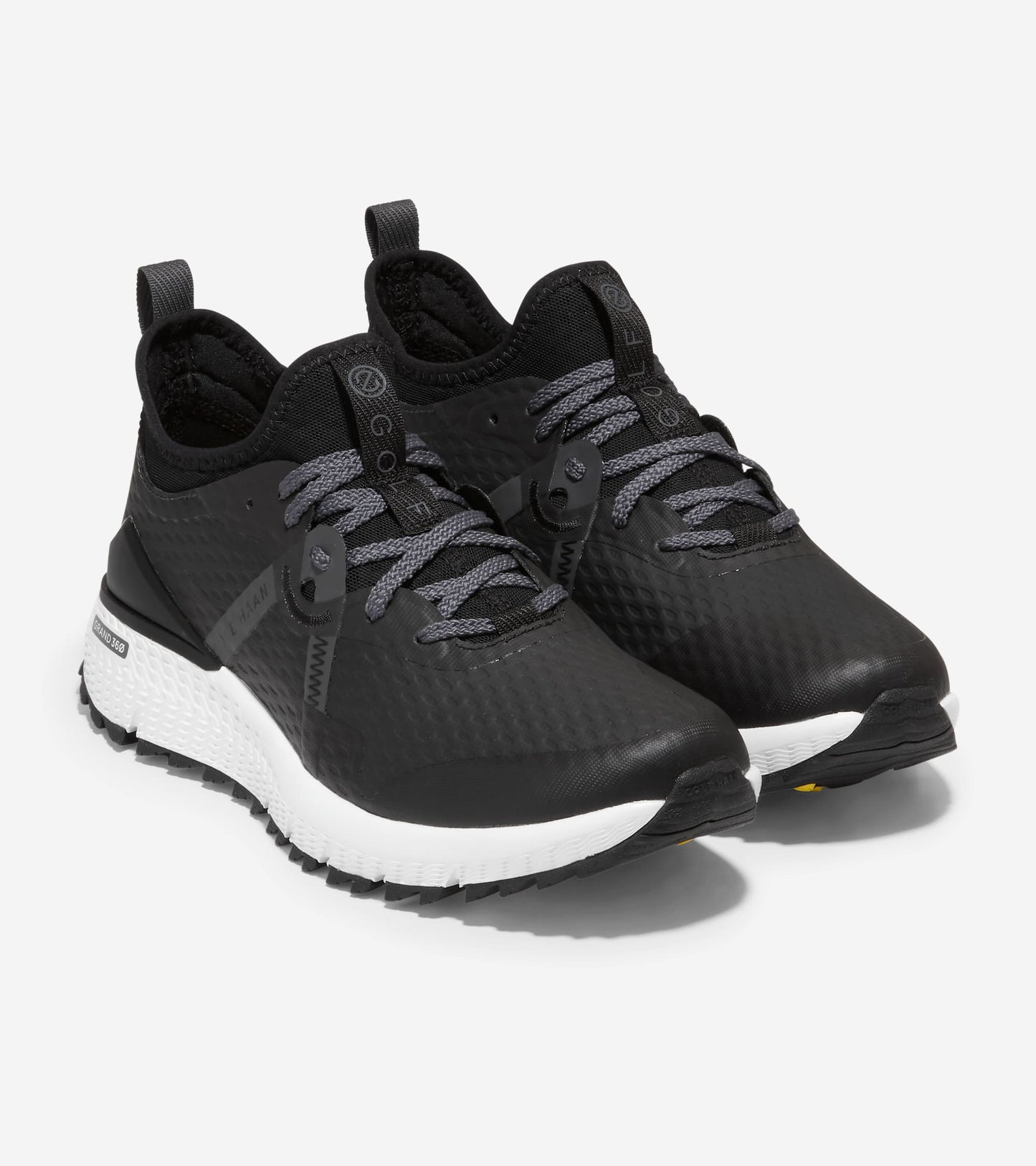 C35804:BLACK/GRAY PINSTRIPE/CYBER YELLOW