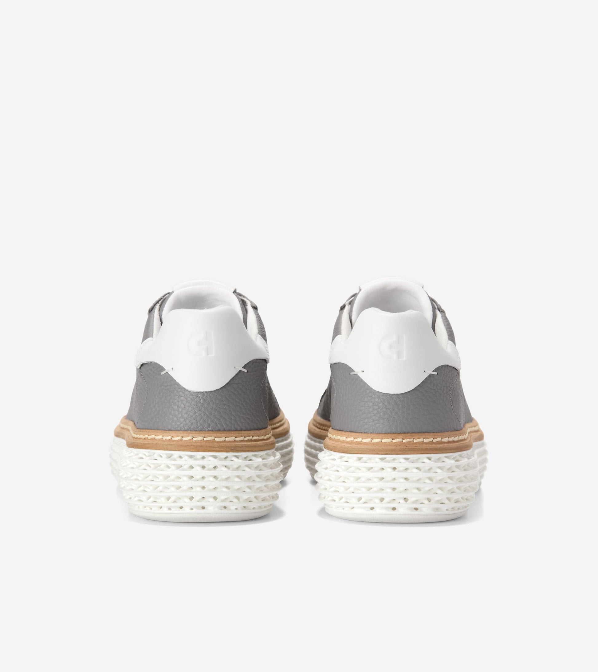 W34431:FROST GRAY TUMBLED LEATHER/WHITE